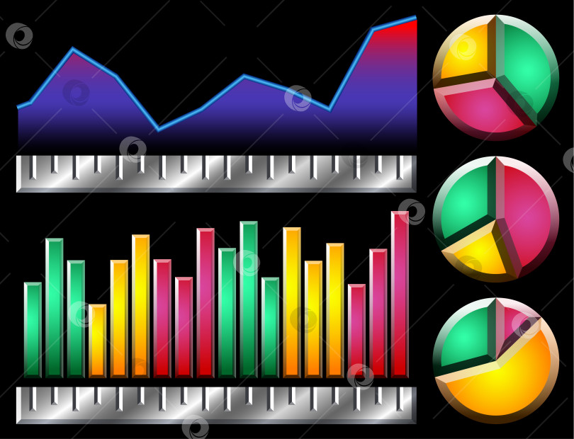 Скачать Элементы инфографики и диаграммы фотосток Ozero