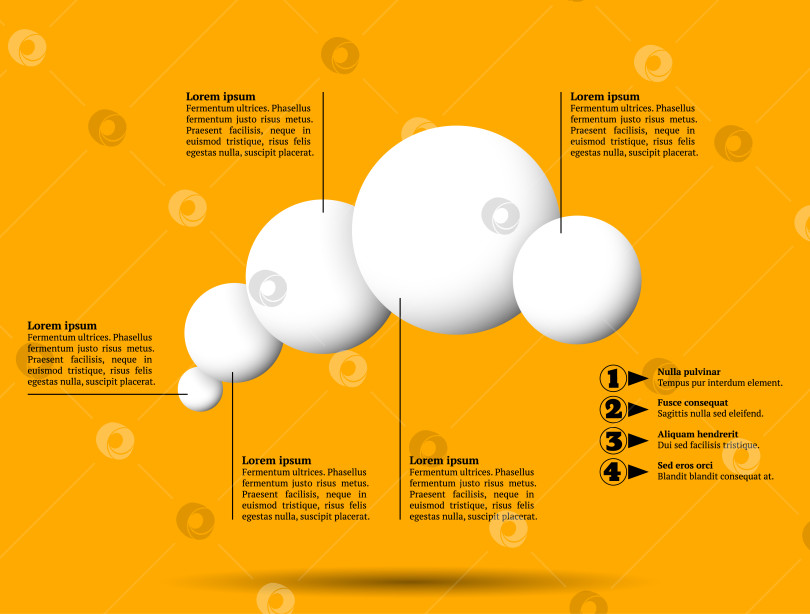 Скачать Инфографика с группой шаров фотосток Ozero