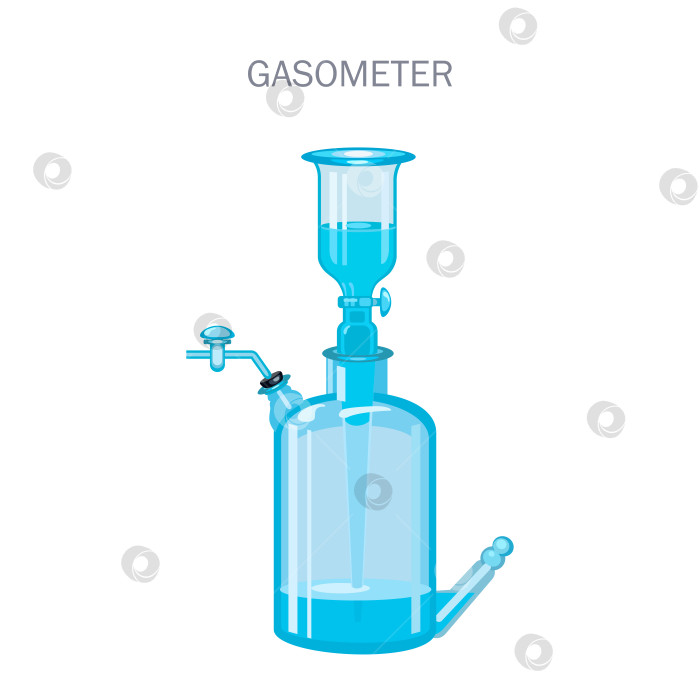 Скачать Газометр. Цветная векторная иллюстрация, выделенная на белом фоне. фотосток Ozero