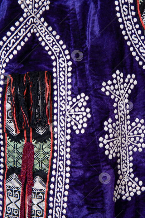 Скачать Декоративные элементы и орнаменты на национальной одежде Узбекистана фотосток Ozero