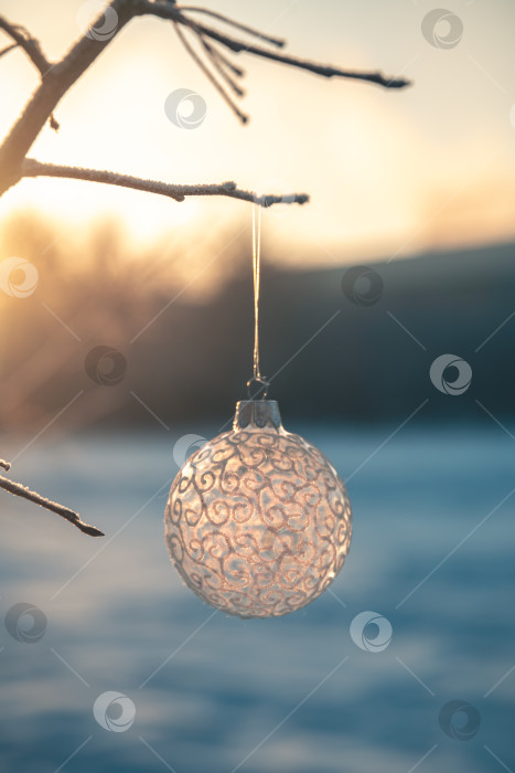 Скачать Рождественский бал на елке на открытом воздухе, креативное фото, новый год, Рождество фотосток Ozero