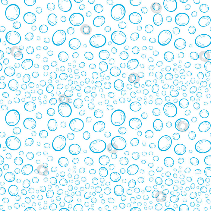 Скачать Дизайн поверхности из пузырьков воздуха в воде. Морской бесшовный узор. фотосток Ozero