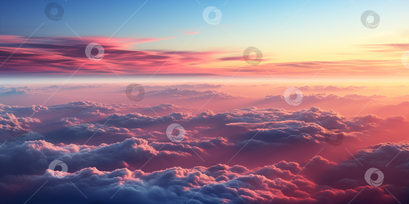 Скачать рассветный облачный пейзаж с розовыми утренними облаками фотосток Ozero