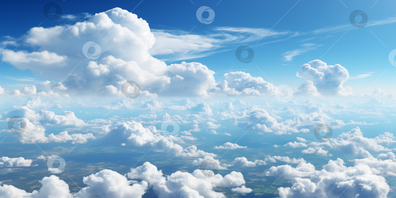 Скачать облачный пейзаж, воздушный пейзаж с облаками фотосток Ozero