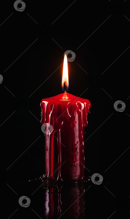Скачать горящая красная свеча на черном фоне фотосток Ozero