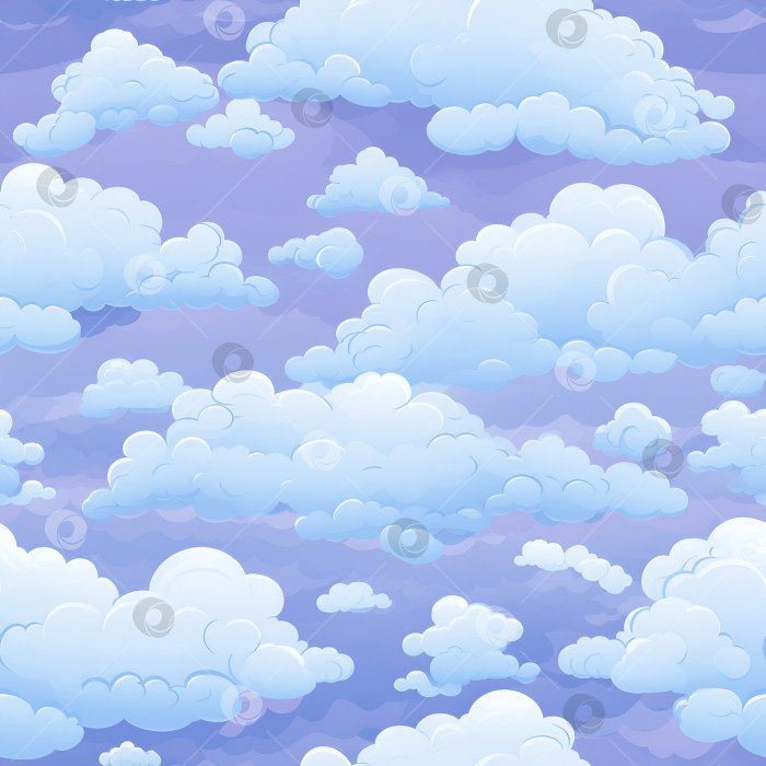 Скачать голубое небо с бесшовным рисунком облаков фотосток Ozero