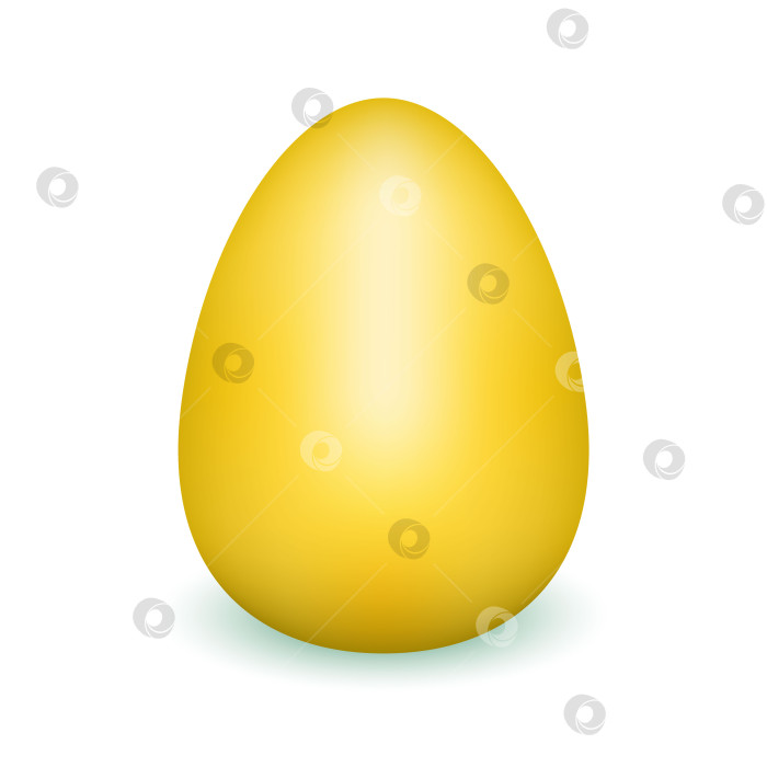 Скачать Золотое пасхальное яйцо. Векторная иллюстрация в 3d. фотосток Ozero
