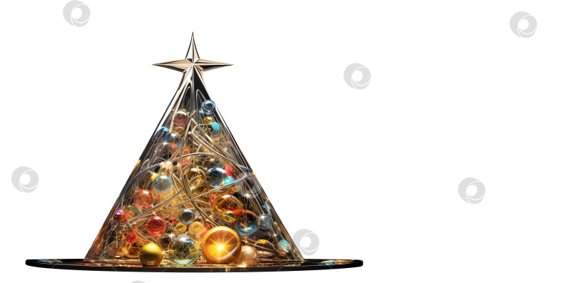 Скачать Искусственная рождественская елка из эпоксидной смолы, созданная с помощью искусственного интеллекта фотосток Ozero