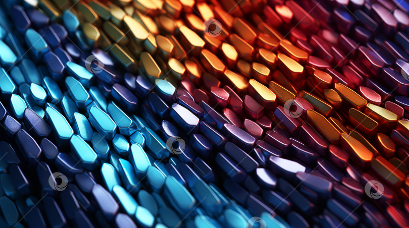 Скачать Фон обоев выполнен из абстрактных материалов, узоры выполнены из разноцветных камней, стекла и бисера, сгенерированных искусственным интеллектом фотосток Ozero