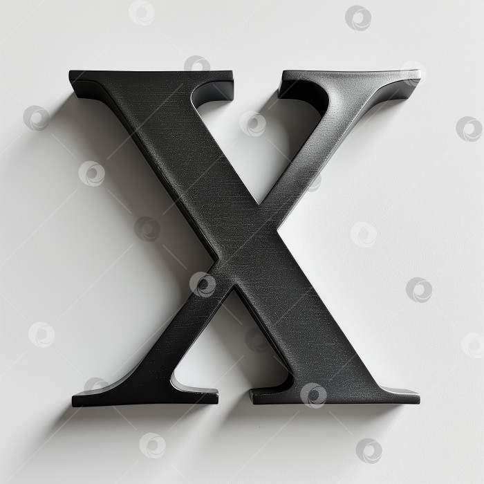 Скачать Логотип шрифтом Black letter X в стиле минимализма на сером фоне фотосток Ozero