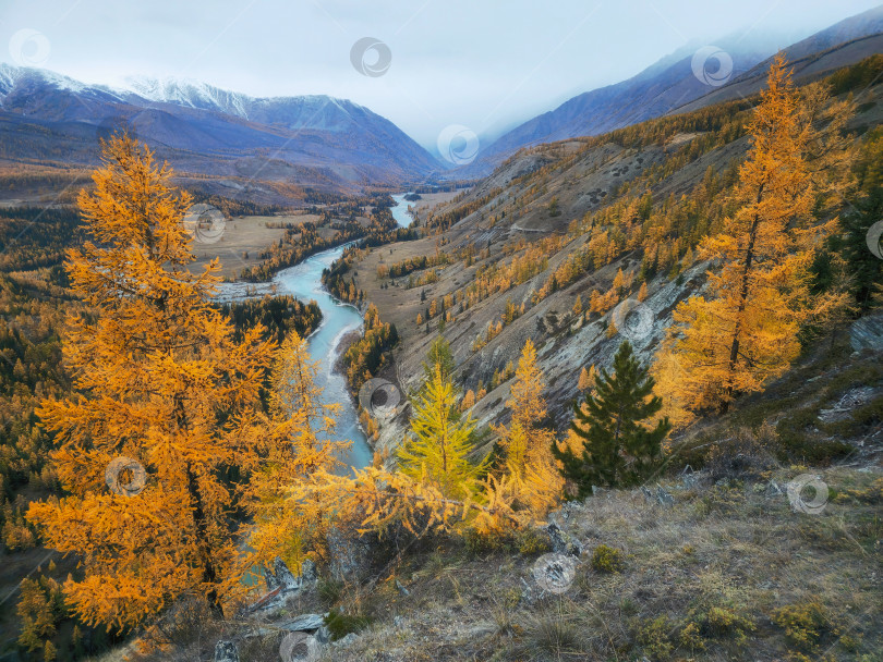 Скачать Красивая горная долина осенью. фотосток Ozero