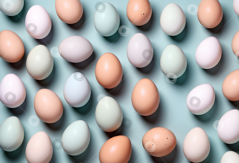 Скачать узор пастельные красочные яйца на плоском фоне фотосток Ozero