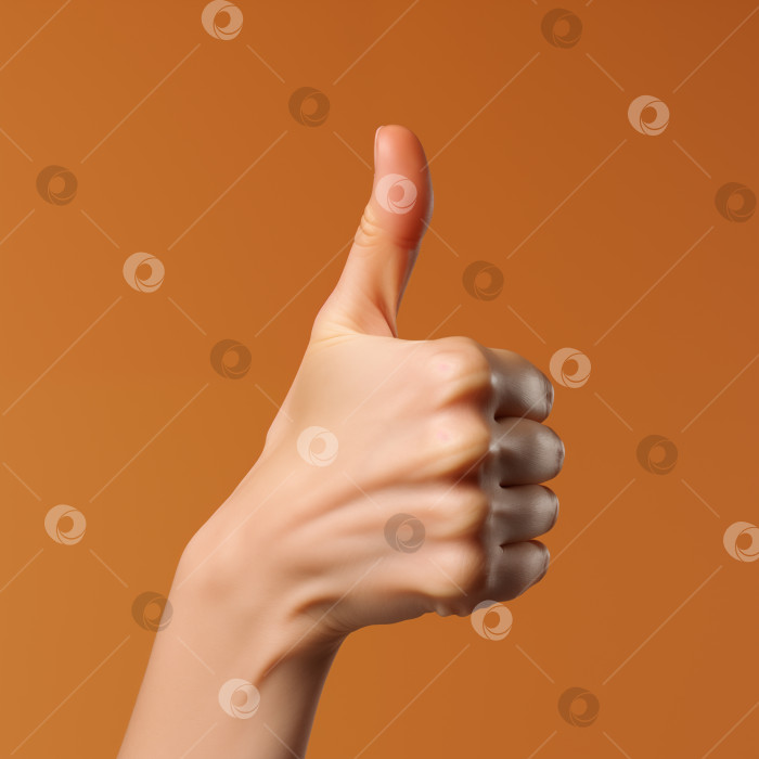 Скачать рука, показывающая большие пальцы вверх фотосток Ozero