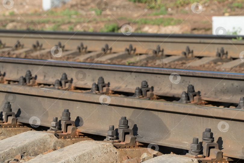 Скачать железнодорожная линия крупным планом фотосток Ozero