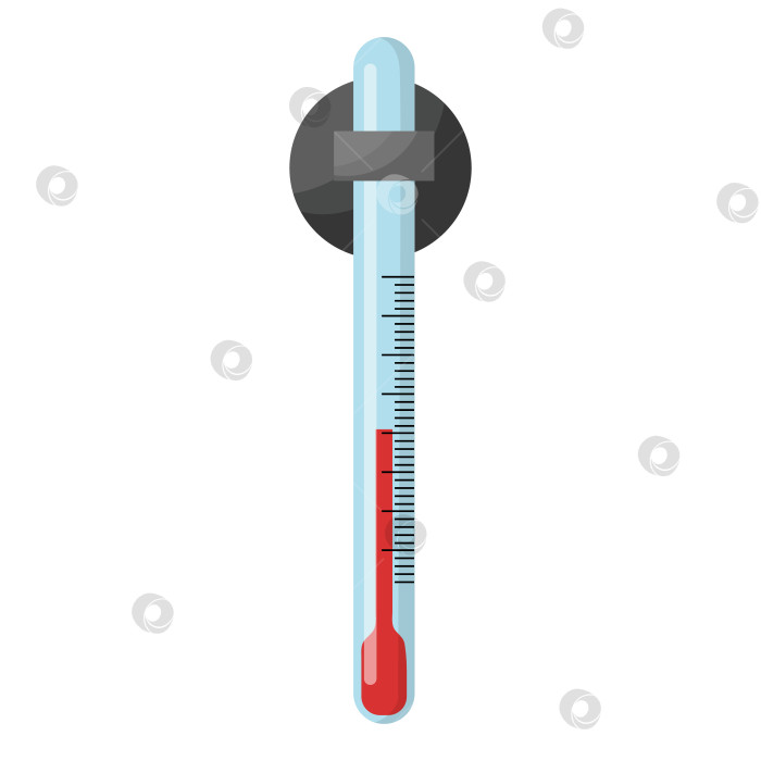 Скачать термометр для измерения температуры, термометр для аквариума. вектор, выделенный на белом фоне фотосток Ozero