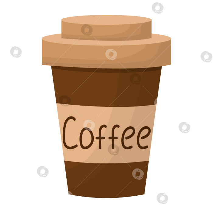 Скачать бумажный стаканчик с кофе. векторная иллюстрация фотосток Ozero