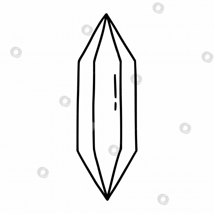 Скачать Волшебный кристалл на белом фоне. Векторная иллюстрация каракулей. фотосток Ozero
