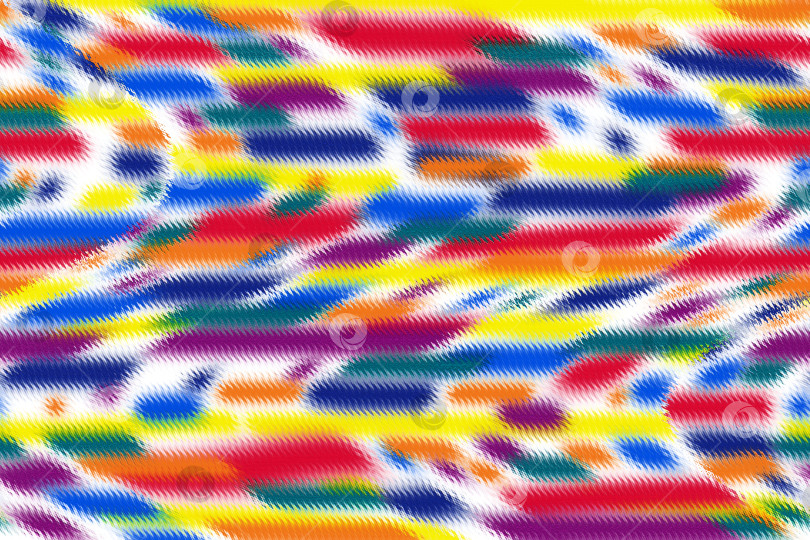 Скачать Яркий абстрактный рифленый волнистый фон. Радужные ребристые горизонтальные пунктирные линии на волнистом светлом фоне. Иллюстрация. фотосток Ozero