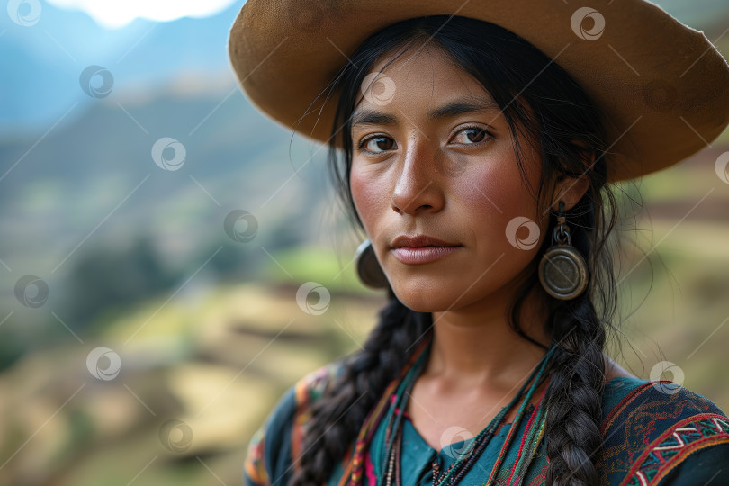 Скачать молодая перуанка в национальной одежде фотосток Ozero