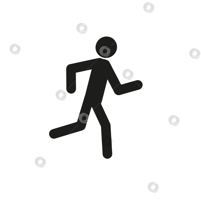 Скачать бегущий мужчина, спорт, здоровый образ жизни, фигура бегущего мужчины фотосток Ozero