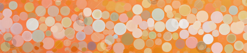 Скачать Персиковый и оранжевый акварельный пузырьковый узор, абстрактный и мягкий фон для весеннего или праздничного оформления. фотосток Ozero