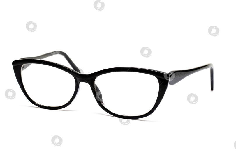 Скачать Черные очки для зрения, выделенные на белом фоне фотосток Ozero