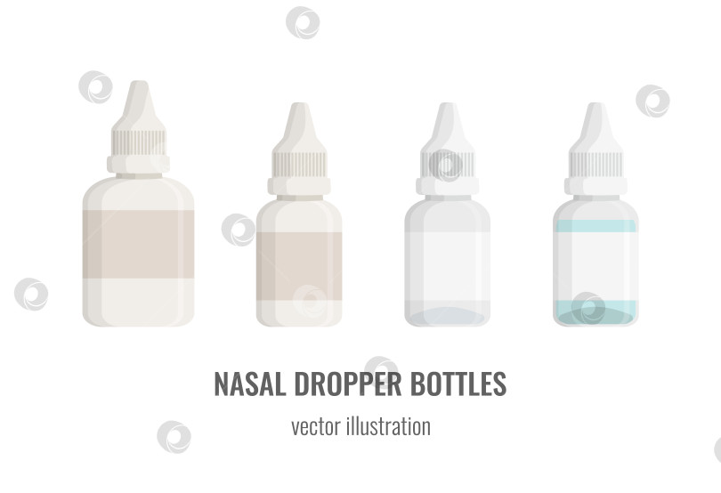 Скачать Капельница для носа. Пластиковые бутылочки с лекарствами фотосток Ozero