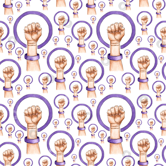 Скачать Акварельный феминистский знак с рисунком фотосток Ozero