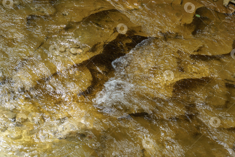 Скачать Быстрая горная река и камни. Крупный план быстро текущей воды. Река Ольховка в Кисловодском национальном парке. фотосток Ozero