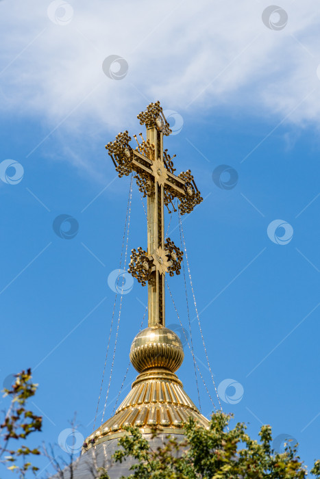 Скачать Православные золотые кресты Благовещенского собора в Воронеже. фотосток Ozero