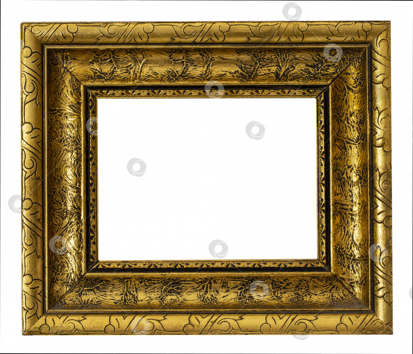 Скачать старинная золотая рамка на белом фоне с обрезной дорожкой фотосток Ozero