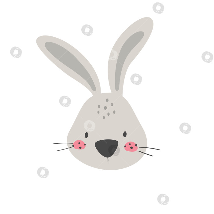 Скачать Нарисованная от руки векторная иллюстрация милого забавного кролика фотосток Ozero