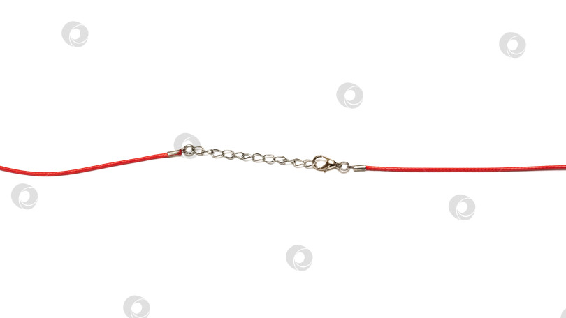 Скачать Красная цепочка для кулона, выделенная на белом фоне фотосток Ozero