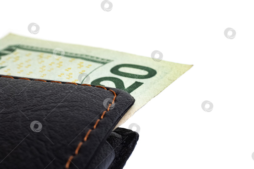 Скачать Доллары в бумажнике, выделенные на белом фоне фотосток Ozero