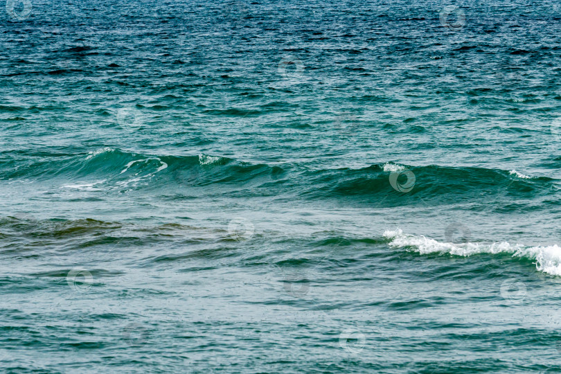 Скачать Волнующее море традиционного изумрудного цвета. Морские волны у берега насыщенных цветов. Синий, зеленый и изумрудный цвета - идеальный фон для расслабляющей темы. Элегантная концепция дизайна, основанная на природе. фотосток Ozero