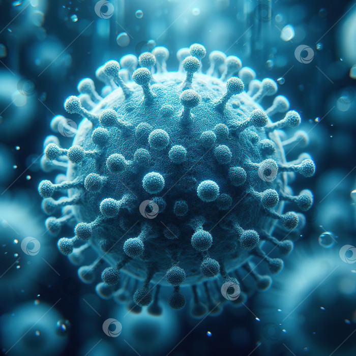 Скачать Коронавирус 2019-новая концепция коронавируса nCoV, ответственная за вспышку SARS-CoV-2 и коронавирусы гриппа как опасные штаммы гриппа в виде пандемии. Вирус под микроскопом крупным планом фотосток Ozero