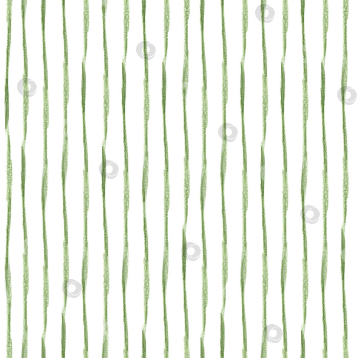 Скачать Фон в зеленую полоску. Абстрактный бесшовный узор из карандашных линий. Нарисован от руки на белом фоне. Для оформления фонов, упаковки, ежедневников, записных книжек фотосток Ozero