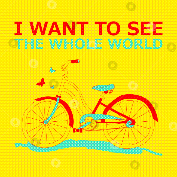 Скачать велосипед с цветами векторный эскизный рисунок фотосток Ozero