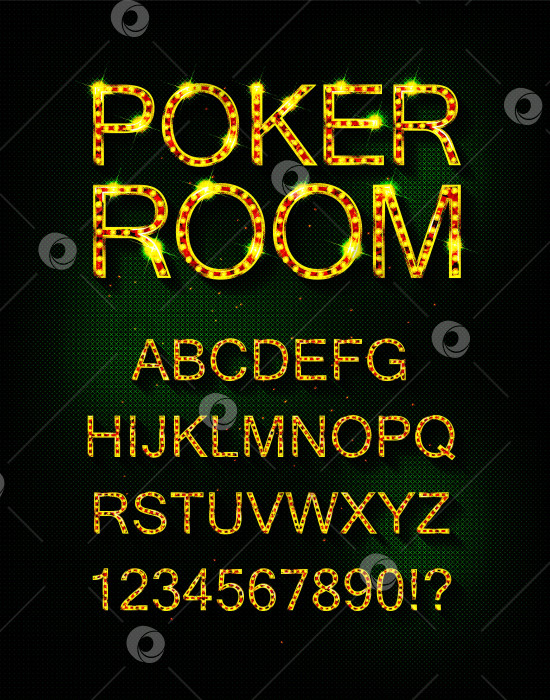 Скачать Золотой символ шрифта покер-рума, фотосток Ozero
