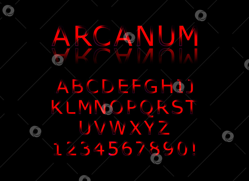 Скачать векторный шрифт arcanum фотосток Ozero