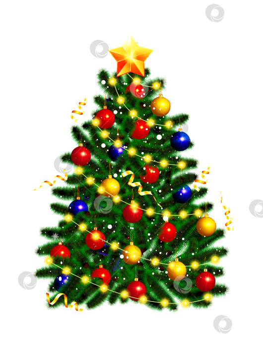 Скачать Красивая рождественская елка фотосток Ozero