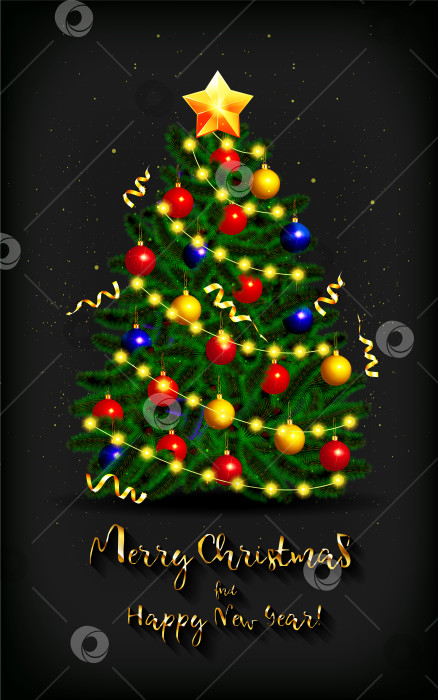Скачать Декор рождественской елки из сосны фотосток Ozero