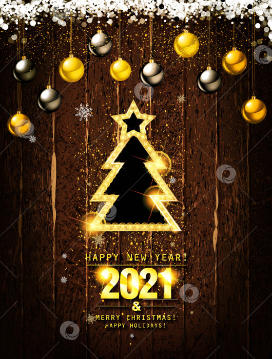 Скачать Счастливого Рождества и нового 2021 года фотосток Ozero