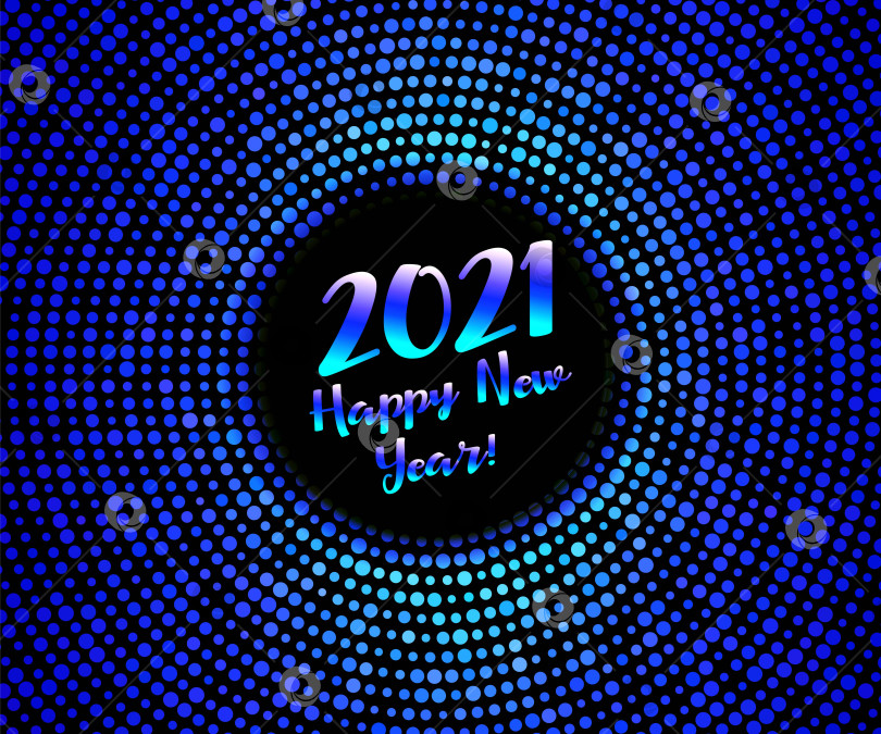 Скачать 2021 Счастливый Новый год с рисунком из синих блесток фотосток Ozero