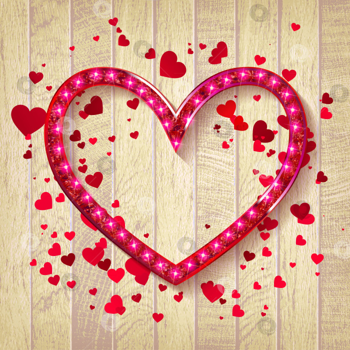 Скачать Поздравительная открытка на день Святого Валентина. фотосток Ozero