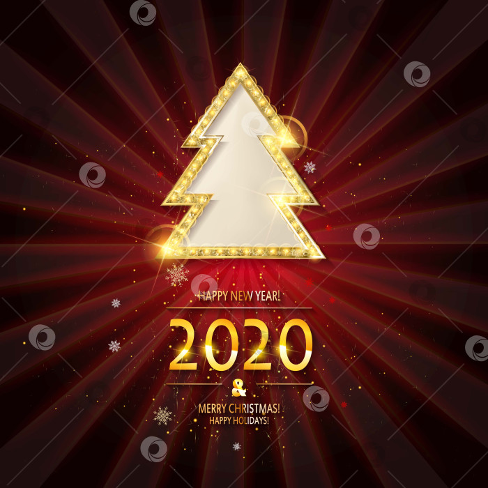 Скачать Рождество и счастливый новый 2020 год. фотосток Ozero