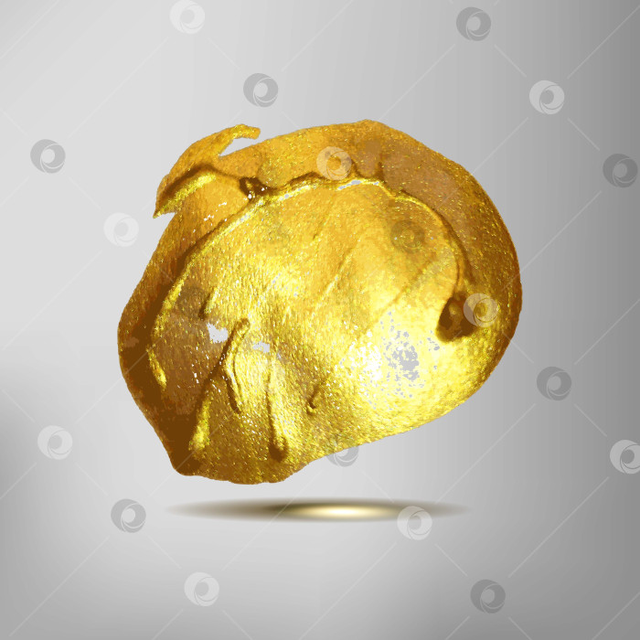 Скачать Реалистичный ручной рисунок золотым мазком кисти фотосток Ozero