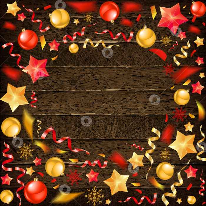 Скачать Рождественские украшения с шарами фотосток Ozero