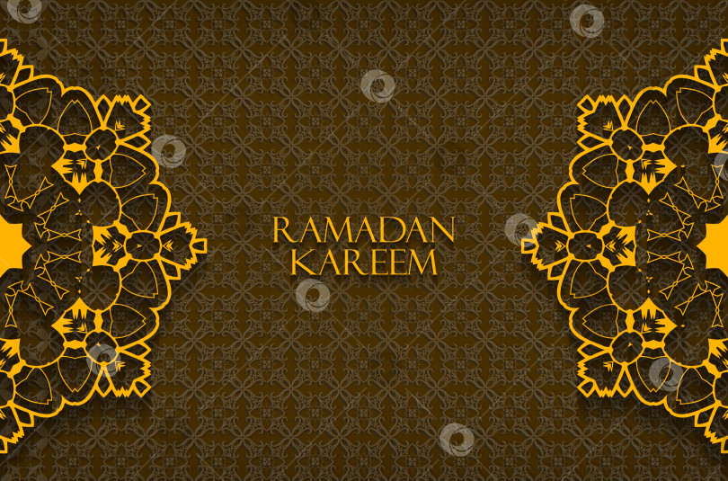 Скачать Рамадан Карим красивая поздравительная открытка фотосток Ozero