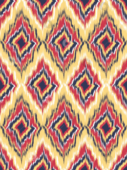 Скачать бесшовный узор Tribal Art Ikat Ogee фотосток Ozero